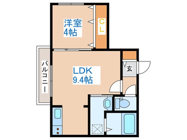 エアフォルク八軒の物件間取画像